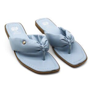 GC Shoes Womens Flat Faux Leather Fashion Sandals Slip on Summer Slides Sandals